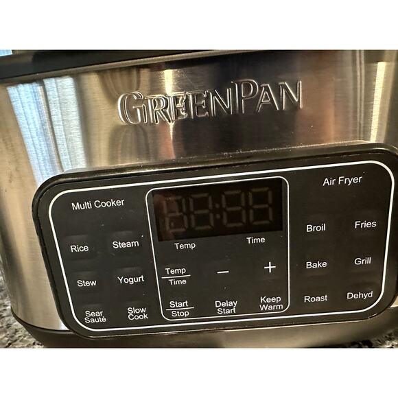 NEW GreenPan Stainless Steel 13-IN-1 MULTI COOKER AIR FRYER GRILL & MORE - Picture 12 of 16